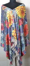 GORGEOUS MULTICOLOR PRINTED SILK CASHMERE Pashmina Shawl SCHAL 8 DESIGNS CHOICE