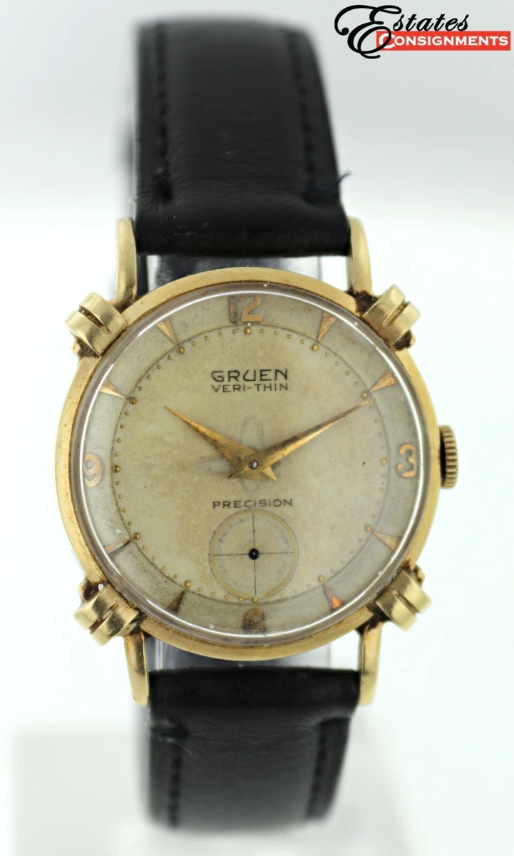 Gruen precision shop 14k gold watch