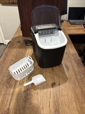 Cowsar HZB-12/H Compact Portable Top Load Ice Maker Black Ice Machine