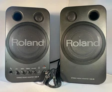 (2 Pair) Roland PR-Model MA-8 Stereo Micro Studio Monitors Speakers Tested