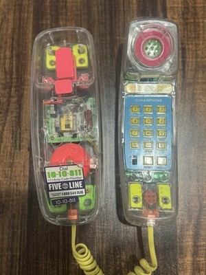 Vintage 1990's Brights Phone Clear Transparent Phone UNTESTED