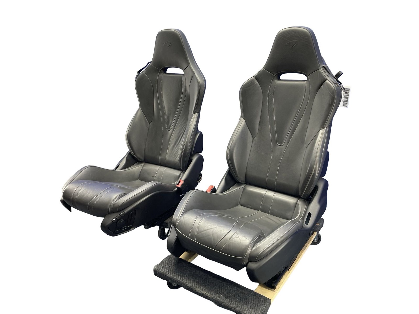 2018-2023 MCLAREN 720S OEM FRONT LEFT RIGHT SEAT ASSEMBLY SET BLACK LEATHER