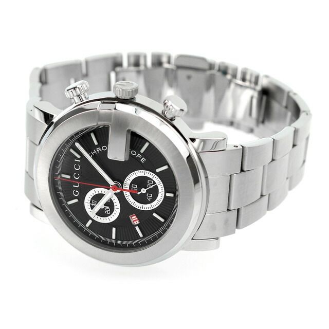 Gucci G.CHRONO Men's Quartz Watch Black Dial Silver Steel  YA101309 New From Jap thumbnail 3
