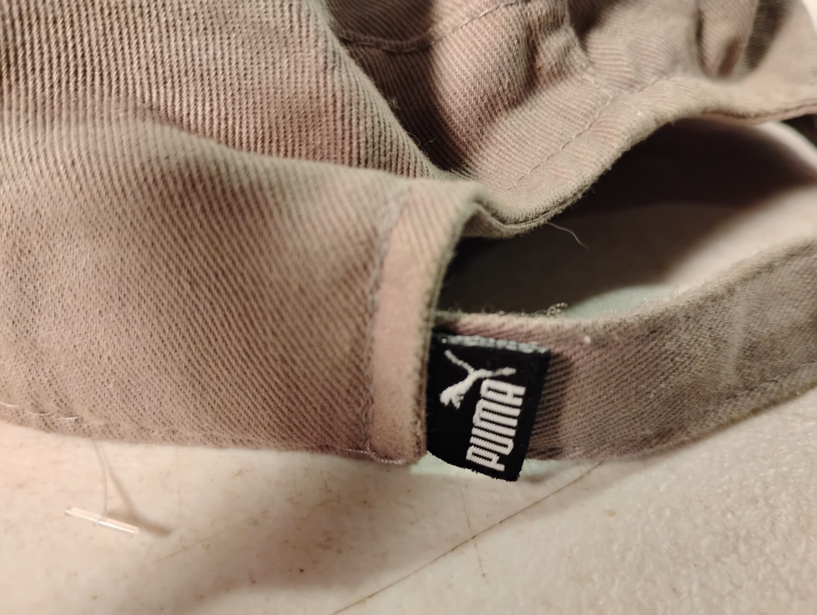 Puma Beige Hat Onesize Adjustable Distressed. - image 3