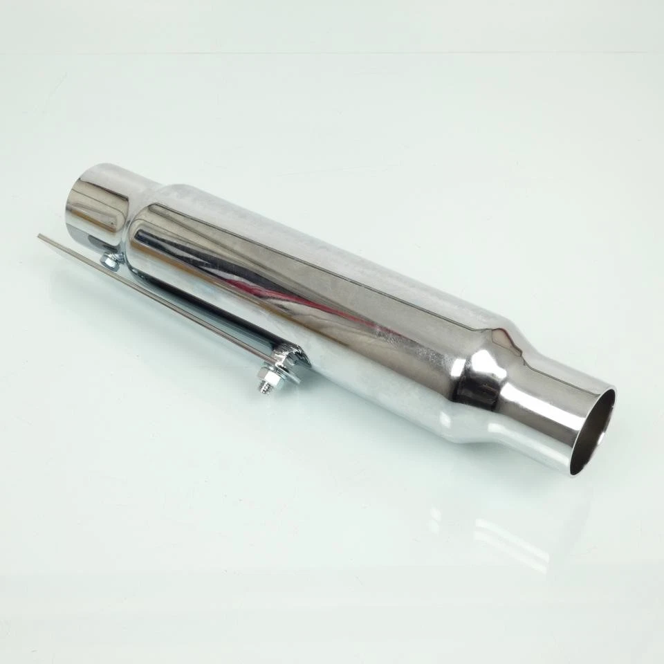 Silencieux d échappement Générique Shorty chromé longueur 304mm pour moto Neuf - Photo 3/4
