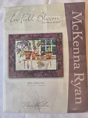 McKenna Ryan In Full Bloom BACK TO BEEZ-NESS Block 6 Planted Pots in Window/Bees - Image 1 of 4