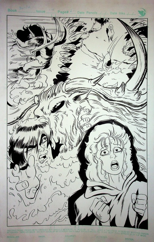 Elfquest Blood of Ten Chiefs #18 Delfin Barral Hand-Drawn Interior Comic Book Pg