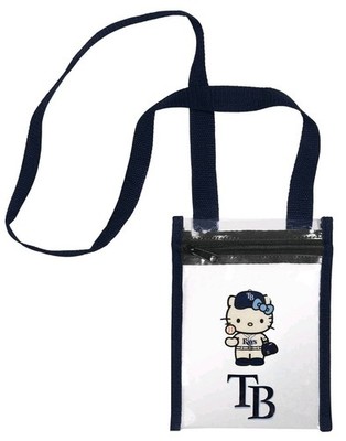 Hello Kitty x MLB Tampa Bay Rays Crossbody Clear Zip Phone Pouch Sanrio   