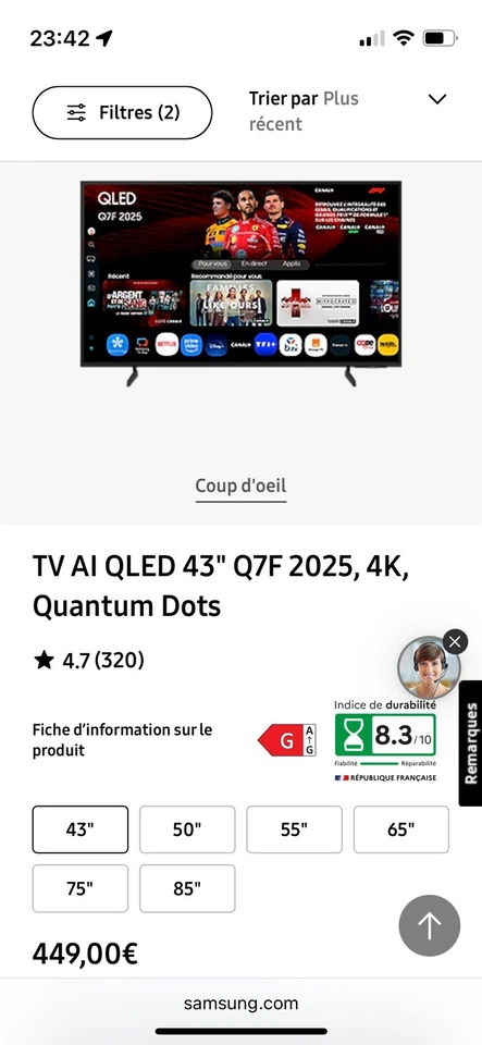 Samsung QE43Q60BAU 43” 4K QLED Smart TV Con Garantis - Immagine 4 di 4