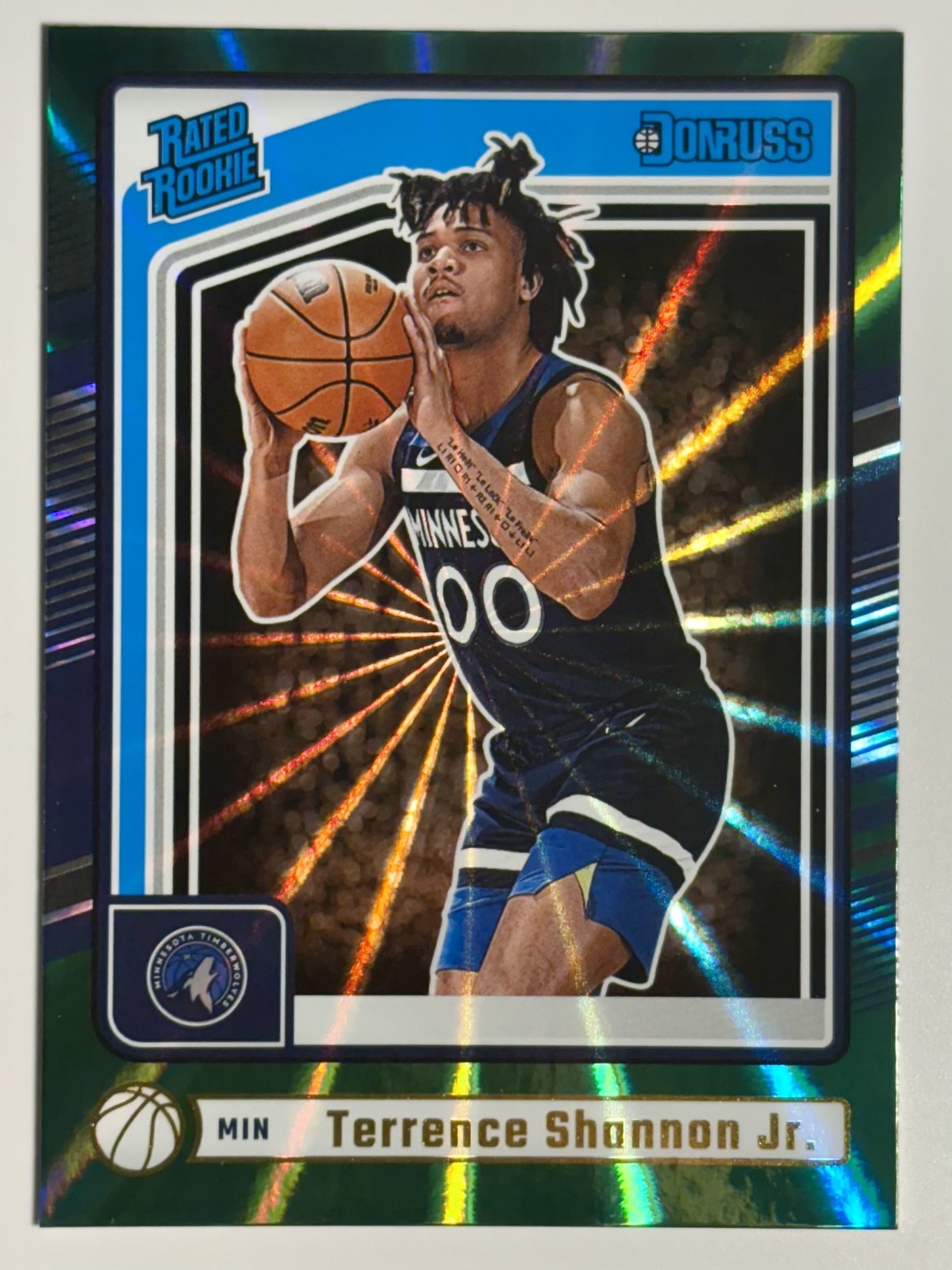 2024-25 Donruss Rated Rookie Terrence Shannon Jr. #226 HOLO GREEN LASER PRIZM 