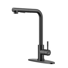 Single Handle Pull Down Kitchen Faucet, High Arc Stainless Matte Black Classic