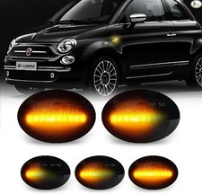 Sequential Amber LED Side Marker Lights Turn Signal Lamp As Color: Smoked Lens