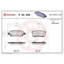 Satz Bremsbeläge Bremsklötze hinten für Jeep Compass MK49 Patriot MK74 | 2384