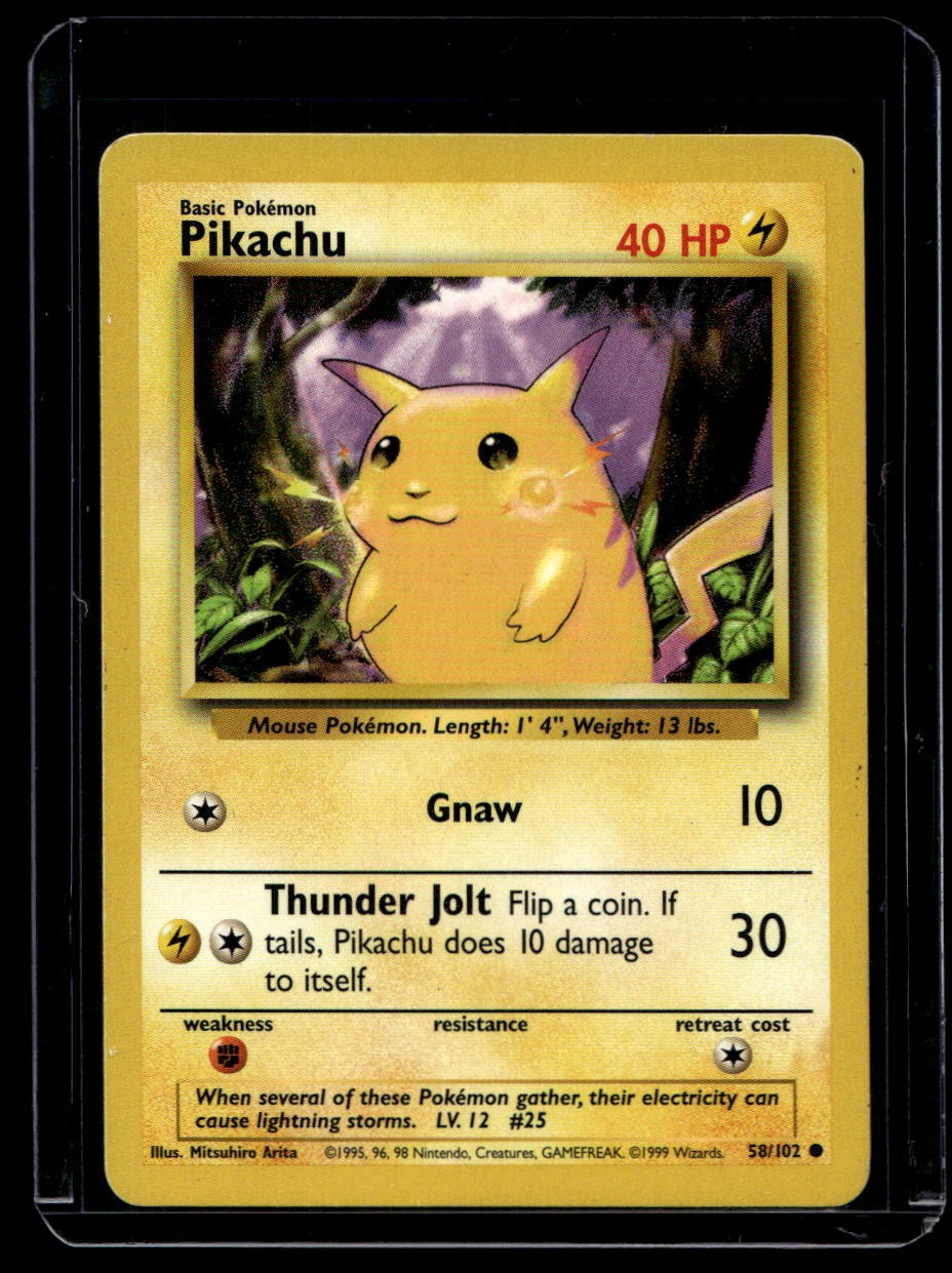 1995 Pokemon Pikachu Base Set MP - 058/102