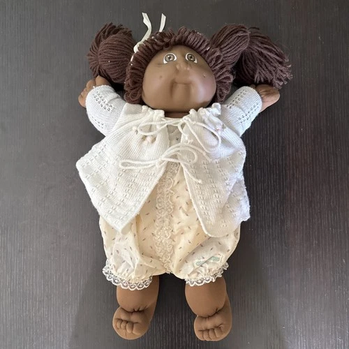Vintage African American Cabbage Patch Doll Original Clothes Floral Nice Shape