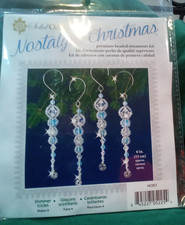 Nostalgic Christmas Beaded Crystal Ornament Kit Shimmer Icicles Makes 4