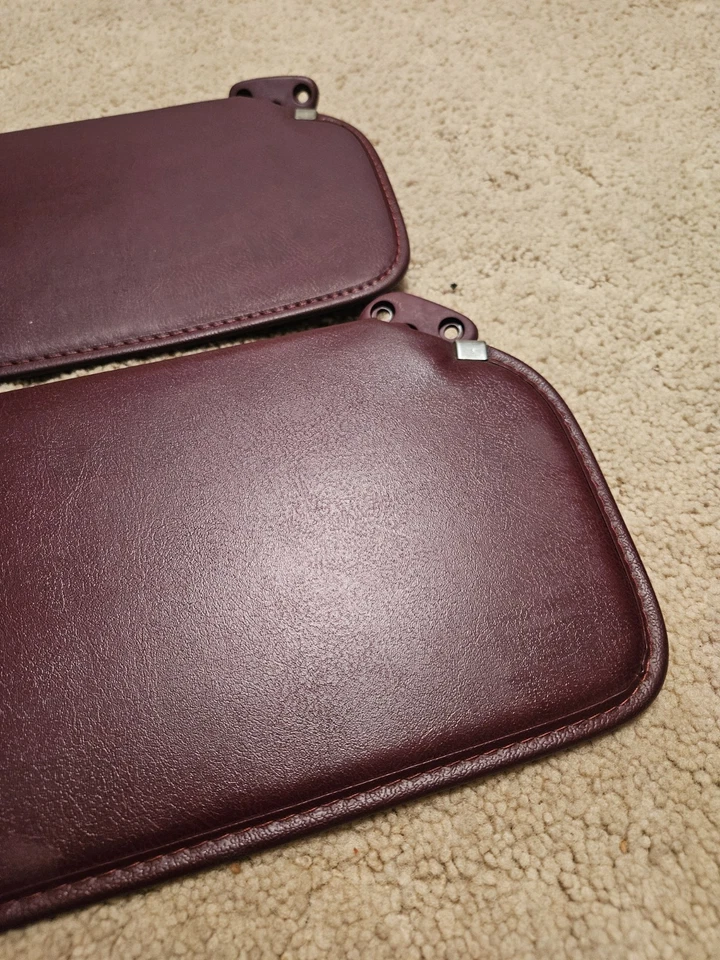 Juego de pares de parasoles para conductor y pasajero Dodge Dakota 87-96 OEM vinilo tostado granate Foto 2 de 4