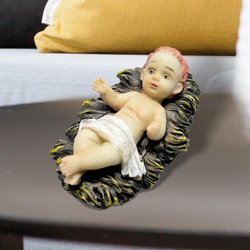 Resin Statue Nativity Figurines Religious Decors Baby Jesus Figure for Dinning - Picture 3 of 7