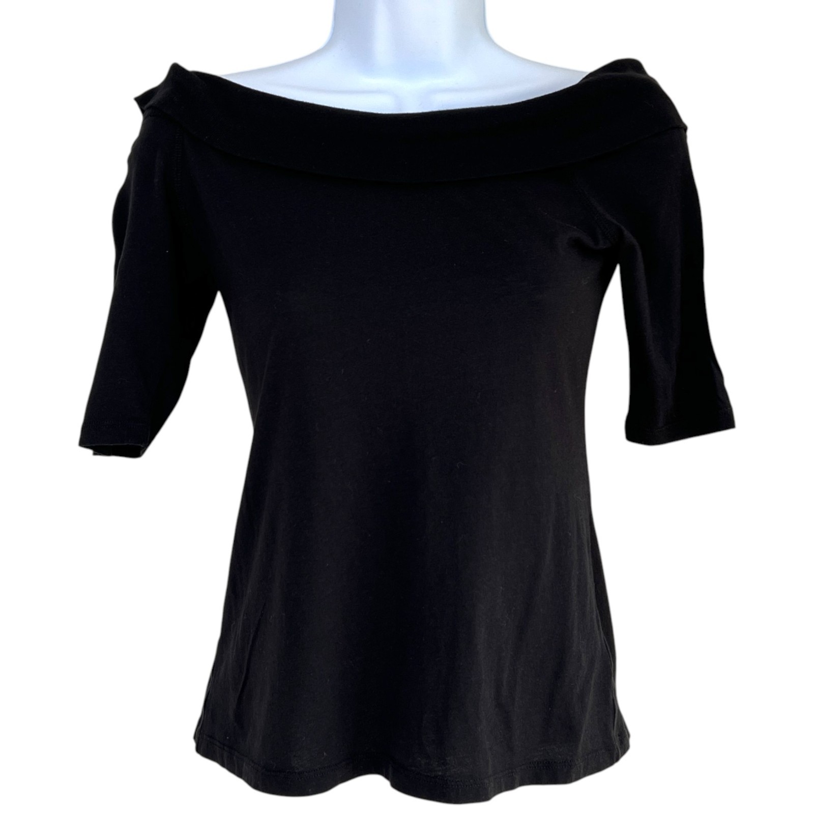 Ett:twa by Anthropologie Patchett Off The Shoulder Top Black Size XS Versatile