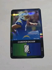 Cameron Dicker 2024 UNO Elite NFL Green Blue Foil Rare! #051 Chargers