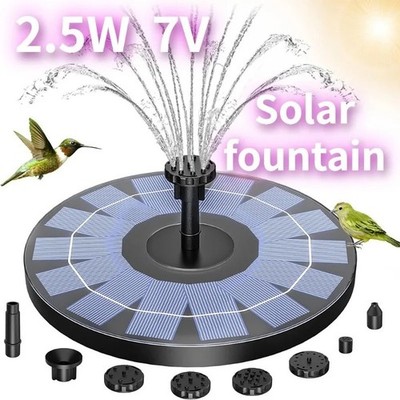 Solarbetriebene Schwimmpumpe Brunnen Vogeltränke Teich Pool Garten Wohndeko