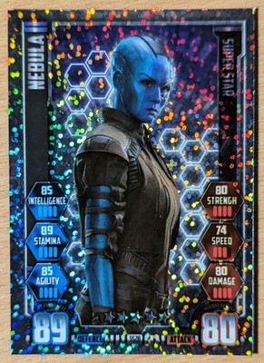 2021 Marvel Hero Attax Infinity Saga Super Star Silver Foil Card SS20 Nebula