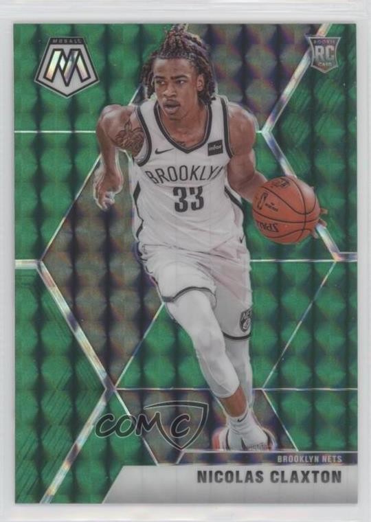 2019-20 Panini Mosaic Rookies Green Prizm Nic Claxton Nicolas Claxton #236 0za4