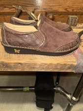 Alegria Leather Slip-On with Double Gore Brook Cocoa Imp-Brown Size 11.5
