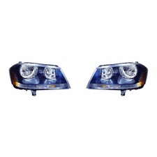For 2008-2014 Dodge Avenger Headlight Pair Passenger Driver With Bulbs Black
