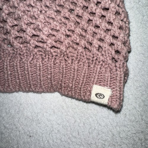 Ripcurl Sweater Wrap Women’s Large Pink Blush Crotchet Open Knit Beach - Picture 5 of 7