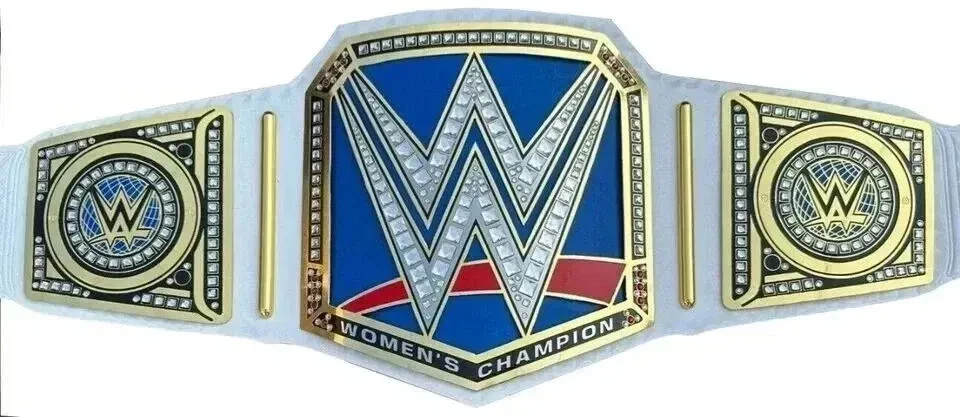 Smackdown WOMEN'S CHAMPIONSHIP REPLICA TITLE WRESTLING BELT ADULT SIZE 2MM BRASS - Image 2 of 3