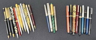 Vtg Fountain Ballpoint & Rollerball Lot. Parker St. Dupont Omas Mont Blanc!!