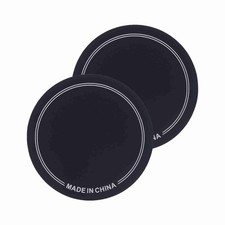 2pcs Drumhead Protection Patch Kick Drum Anti-Wear Single Pedal Black