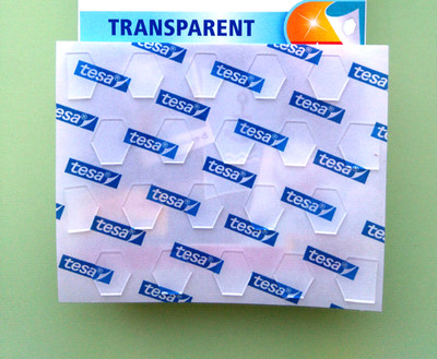 40 tesa * Klebepads TACK 1 x1cm, transparent-doppelseitig