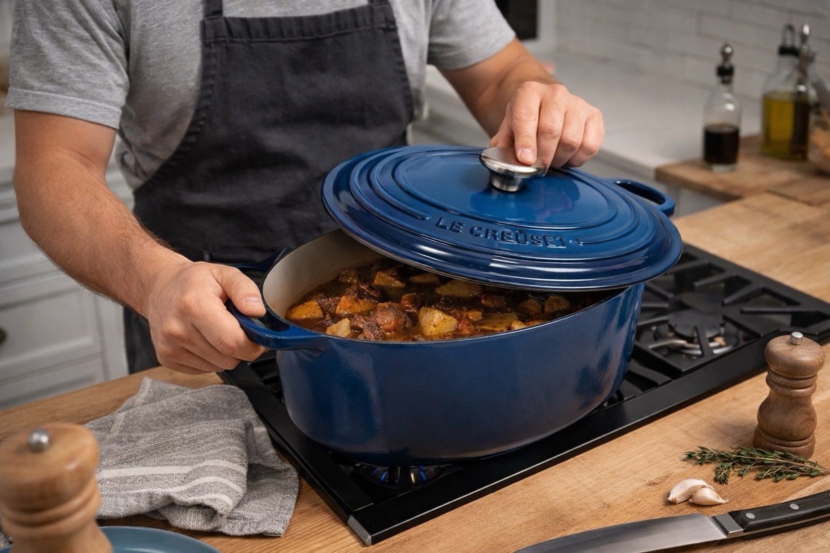 Le Creuset Signature enameled Cast Iron Oval Dutch Oven 8 Qt Nuit