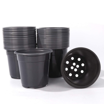 #ad 100 Pack Black Garden Nursery Plastic Pot 0.5 Gallon Flower Plant Container Seed $24.01