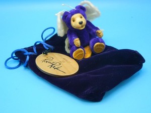 Artist Robert Raikes Wee Itty Bitty Merlot Butterfly Teddy Bear #465/650 Ltd Ed.