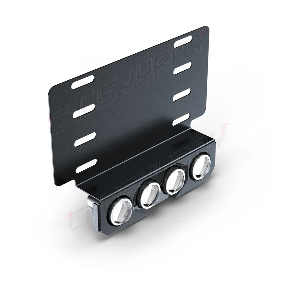 Fit For 2009-2014 Ford F150 Front Bumper License Plate Bracket kit w/LED - Image 2 of 4