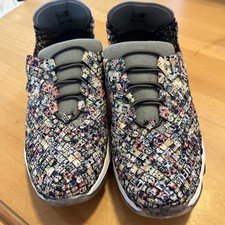 Bernie Mev Women  s Sz 39 or US 8 Victoria Multi Color Elastic Weave Sneakers New