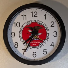 National Rifle Association of America NRA Logo Wall Clock Vintage 1990s WORKS!