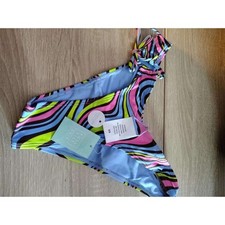 Full Tilt Cheeky High Rise Bikini Bottoms Abstract Swirl Print XS