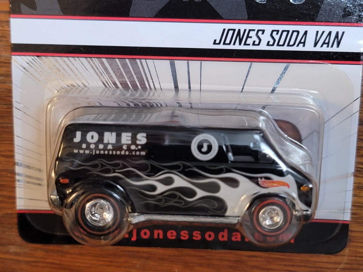 Hot Wheels RLC Jones Soda Van Real Riders Black with Silver Flames