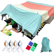 Magic Fort Building Kit for Kids - Large Blanket Fort Making Kit with Clips