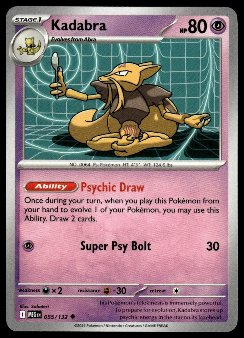 Kadabra ME01: Mega Evolution 055/132 Normal NM