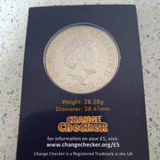 2021 Peter Rabbit £5 Coin Five Pound BUNC Uncirculated In Change Checker Card