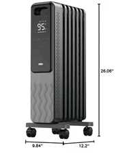 Oil Filled Radiator Electric Radiant Heaters for Indoor Use Large Room with Remo