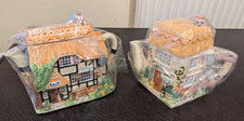 The Leonardo Collection Teapot "The Old Bell" & "Foxglove Cottage" Collectible