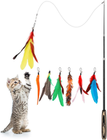 Pawaboo Katzenspielzeug - Interaktives Katzenangel Katze Spielzeug Katzen