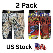 Ethika 2 Pack Random Designs Men's Boxer Briefs NWT Free Shipping