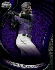 2022 Topps Chrome Black Charlie Blackmon Purple Mini Diamond Refractor /150 #26
